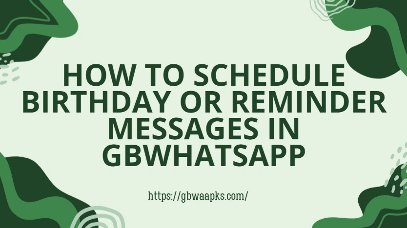 how to schedule birthday or cover image